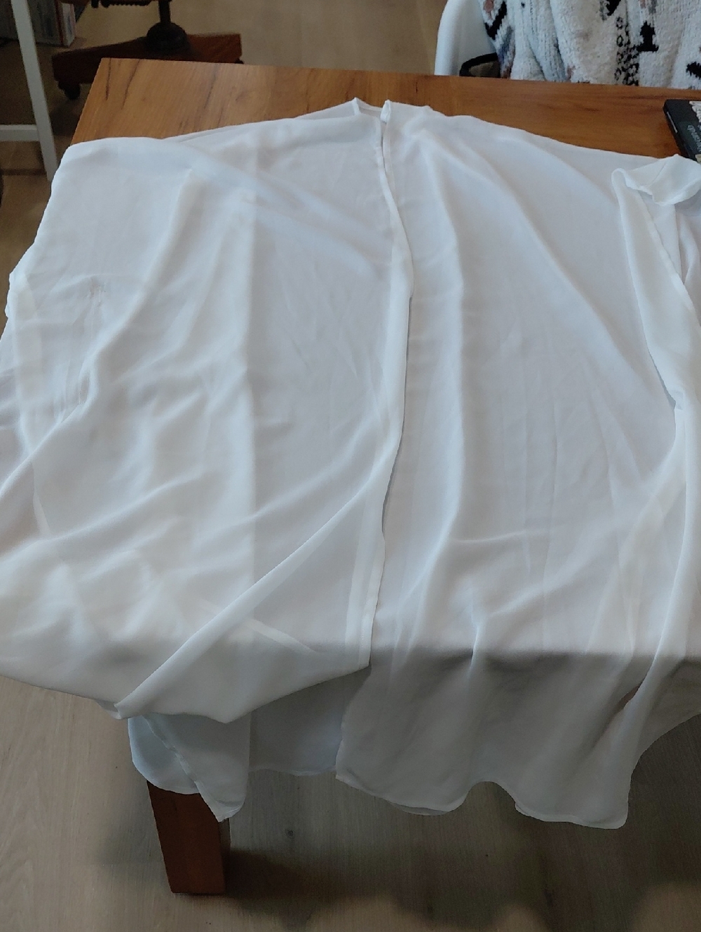 Source Unknown White Women's Sheer Kimono Cover-Up
